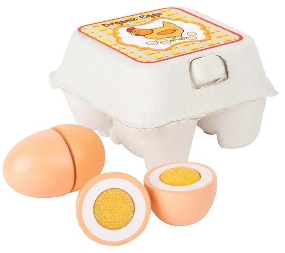 Small Foot - Wooden Play Food Eggs 9dlg.