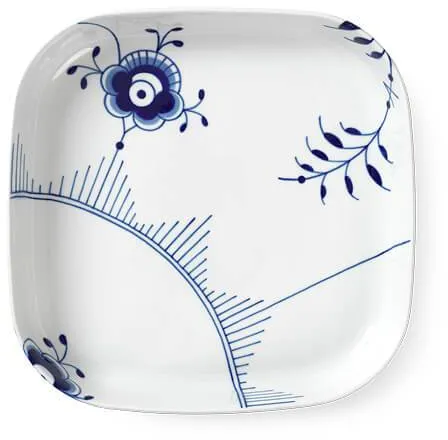 Royal Copenhagen Blå Mega Riflet ildfast fat firkantet 30 x 30 cm